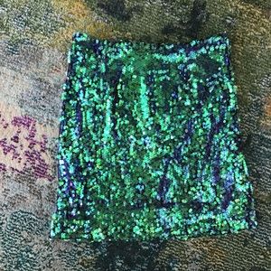 EUC MinkPink Sequin Mini Skirt